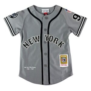 Headgear Classics Kids New York Black Yankees Negro League Jersey Grey XS 99